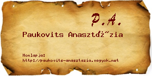 Paukovits Anasztázia névjegykártya